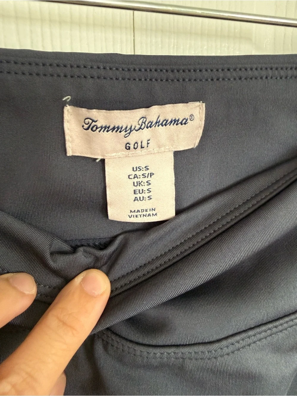 Tommy Bahama Navy Skirt with Pink Floral Side Trim